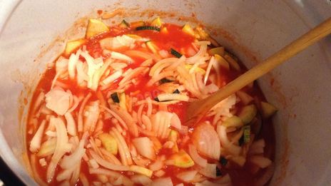 лечо с кабачками и кетчупом на зиму