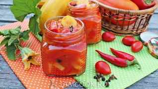 Лечо с кабачками и перцем на зиму