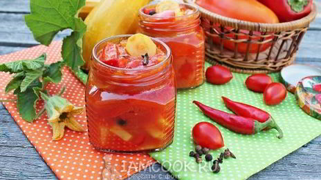 лечо с кабачками и перцем на зиму