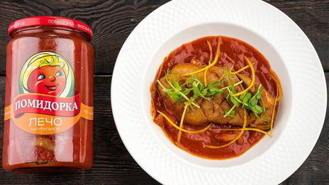 пряная утиная грудка, тушеная в лечо