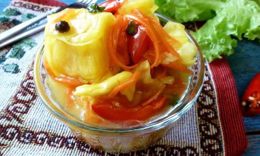 Рецепт маринованная капуста с куркумой