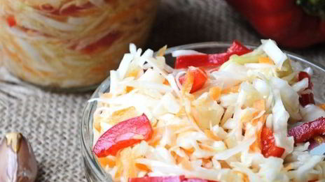 маринованная капуста с перцем