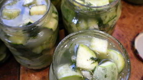 маринованные кабачки с укропом