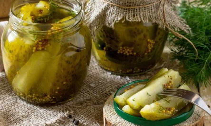 Рецепт маринованные огурцы с горчичными зернами