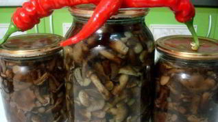 Маринованные опята с гвоздикой