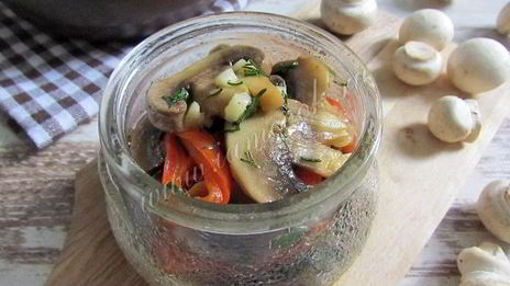 маринованные шампиньоны со сладким перцем