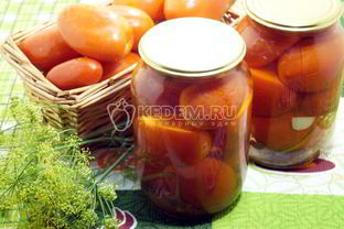Помидоры маринованные в литровых банках