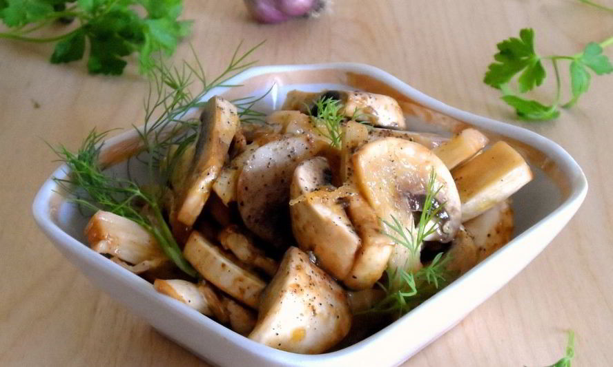 Рецепт шампиньоны, маринованные в соевом соусе с медом