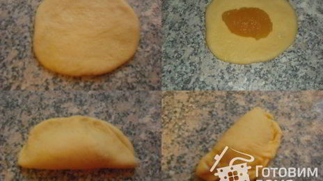 дрожжевые рулетики с яблочным повидлом