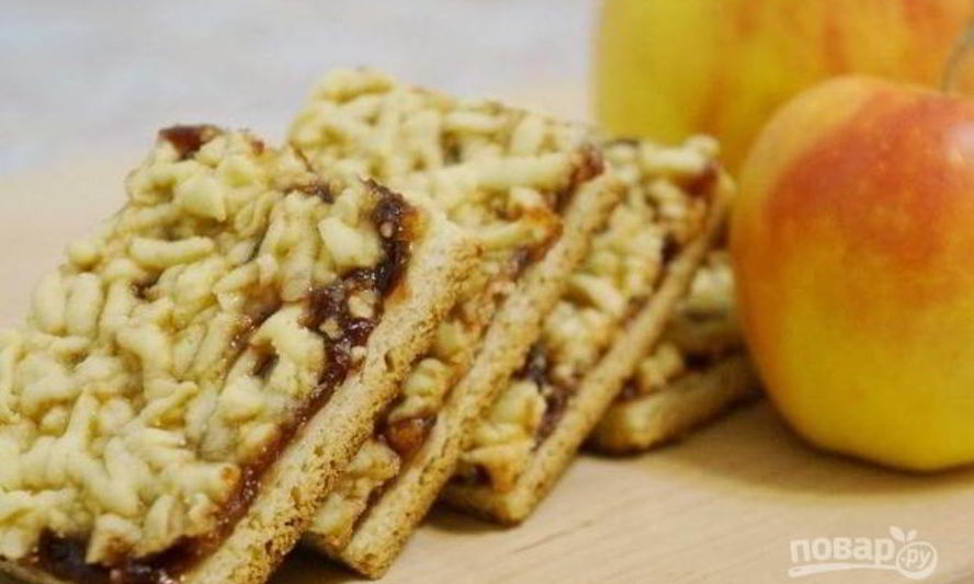 Рецепт полоска песочная с повидлом