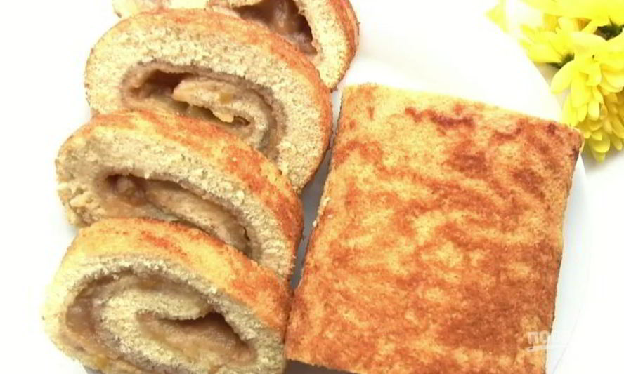 Рецепт рулет с яблочным повидлом