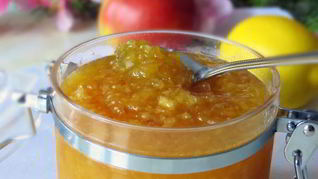 Яблочное повидло с апельсинами и лимоном в МВ