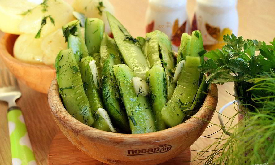 Рецепт быстрые огурцы малосольные в пакете