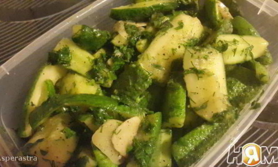 Рецепт малосольные огурцы с горчицей в пакете