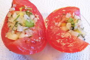 Помидоры малосольные сухим способом