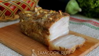 Сало с горчицей