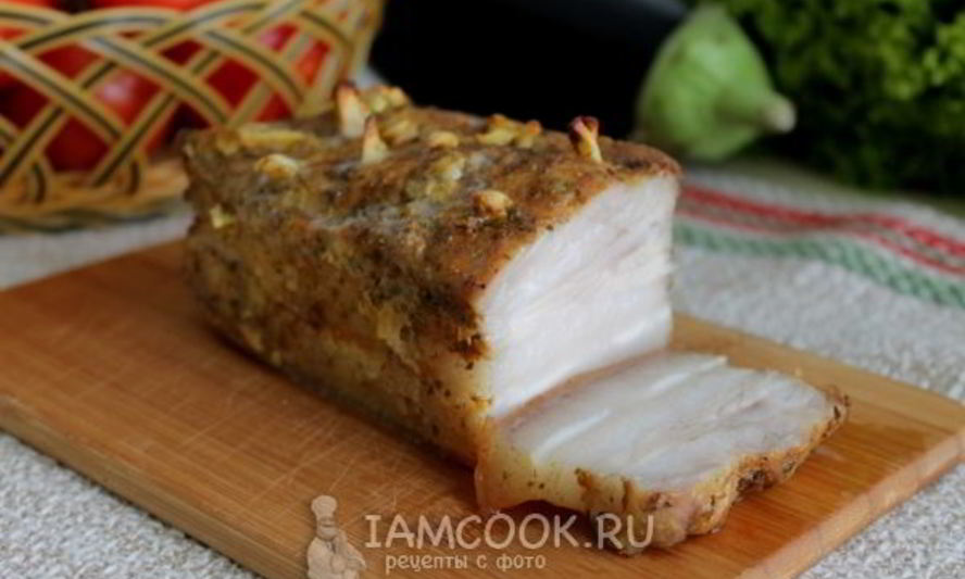 Рецепт сало с горчицей