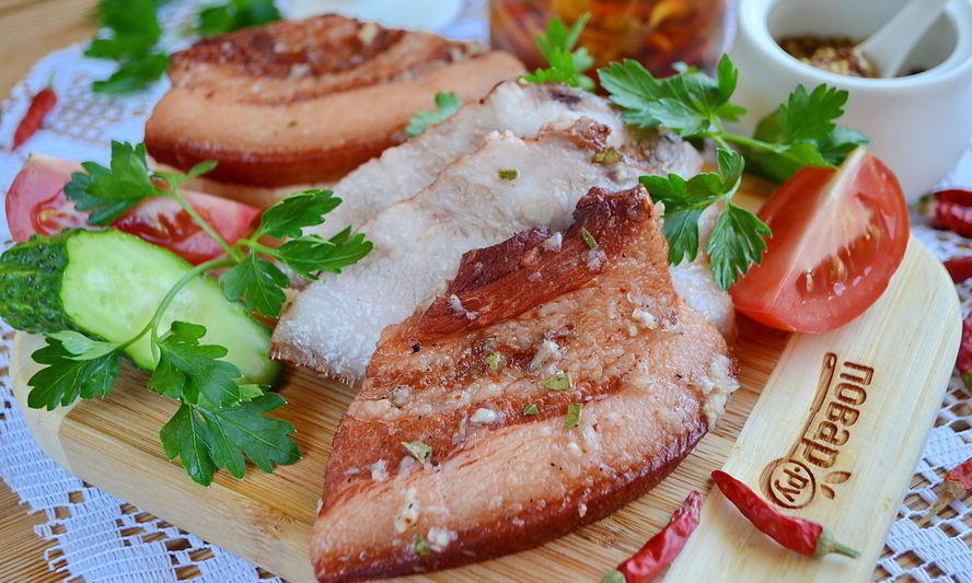 Рецепт сало в луковой шелухе