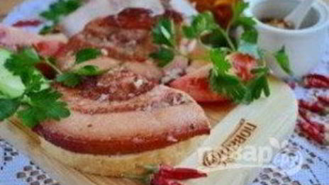 сало в луковой шелухе