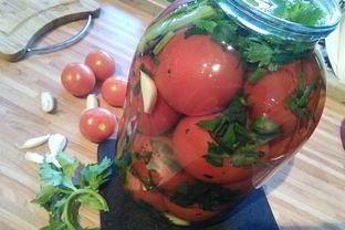 Соленые помидоры зимой