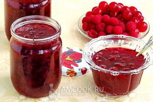 Варенье из вишни с малиной