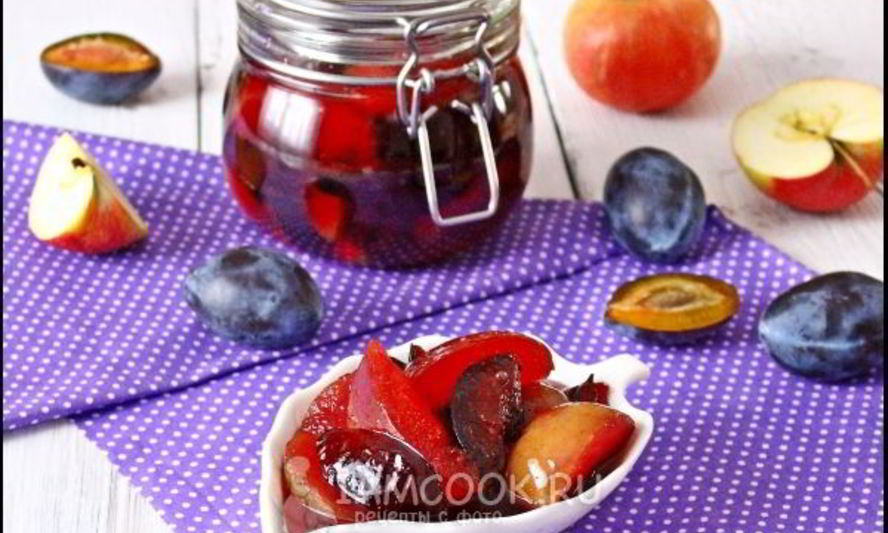 Рецепт варенье из яблок и слив на зиму