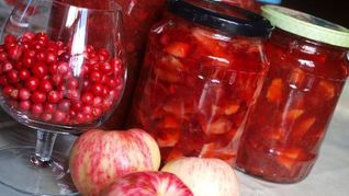 Варенье из яблок с брусникой