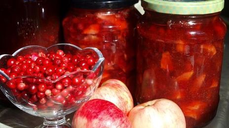 варенье из яблок с брусникой