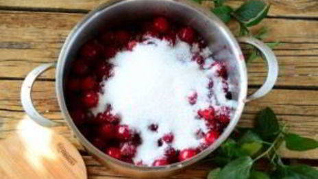 вишневое варенье с мятой