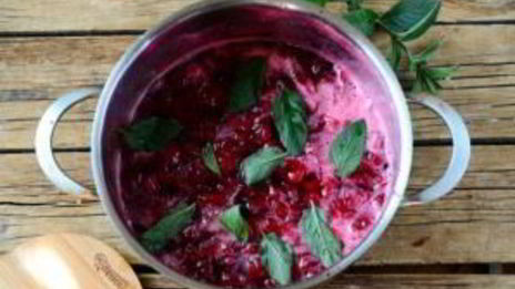 вишневое варенье с мятой