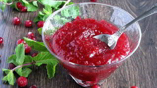 Яблочно-клюквенный конфитюр