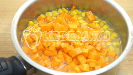 заморозка овощей на зиму для гарнира с кукурузой