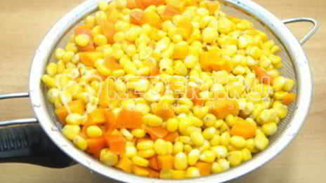 заморозка овощей на зиму для гарнира с кукурузой