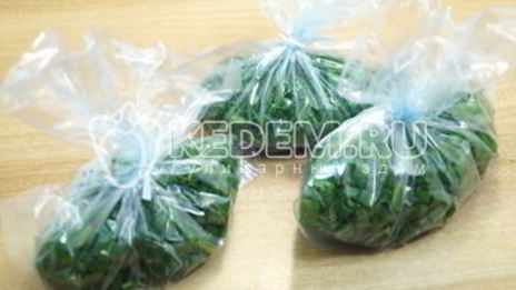 заморозка зелени на зиму