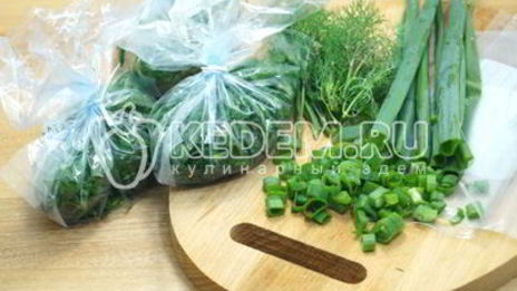 заморозка зелени на зиму