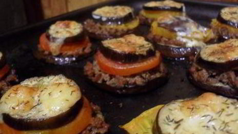 башенки из баклажанов