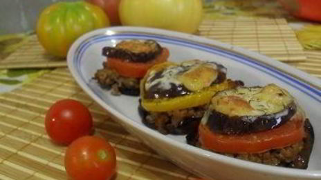 башенки из баклажанов