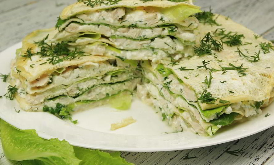 Рецепт белковый торт с курицей