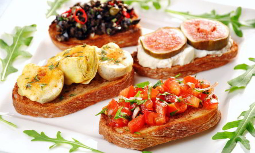 Рецепт брускетта ассорти