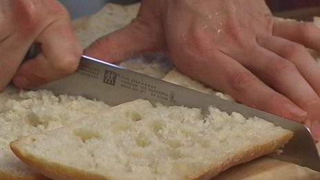 брускетта с фруктами