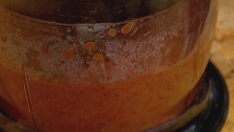 брускетта с красной фасолью и сладким перцем