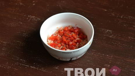 брускетта с рыбным салатом