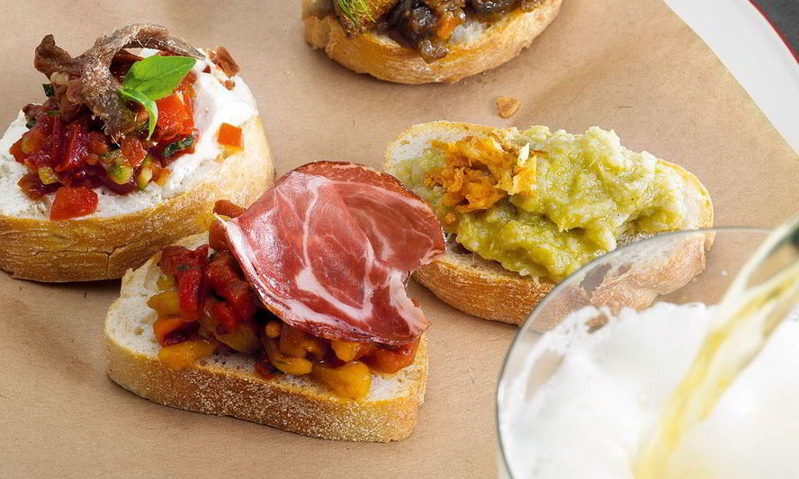 Рецепт брускетты с разными начинками