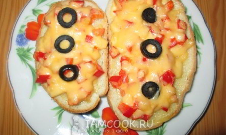 Рецепт горячий бутерброд брускетта