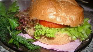 Биг бургер с куриным фаршем