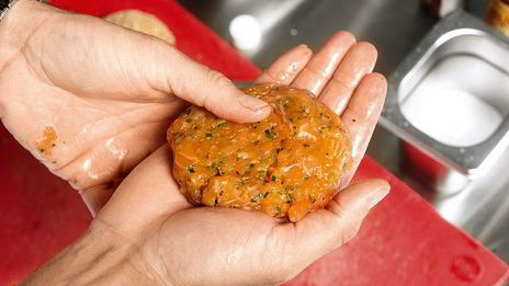 бургер с семгой