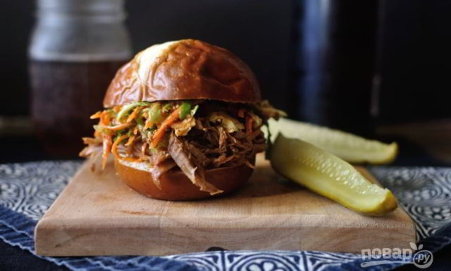 Рецепт бургер со свининой и капустой