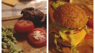 Домашние гамбургеры с маринованными огурцами