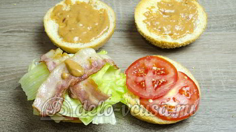 гамбургер c говядиной