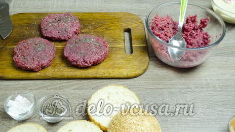 гамбургер c говядиной